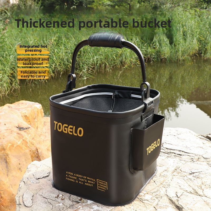 Fishing Equipment In - Fish bucket New folding fishing bucket