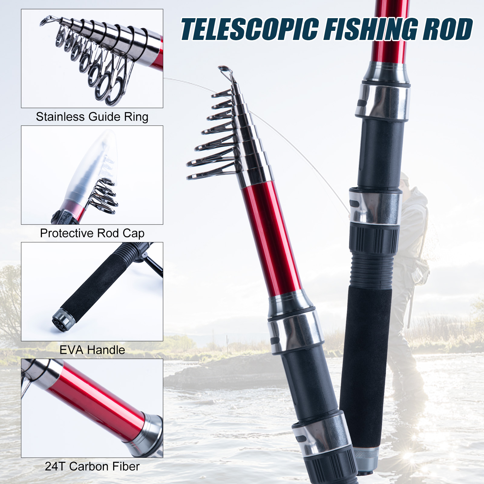 Goture Telescopic Fishing Rod  - огляд і ціна Fishing Equipment Europe